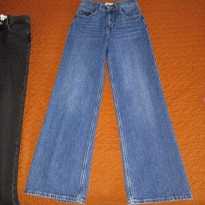 H&M Blue Wide Leg Jeans